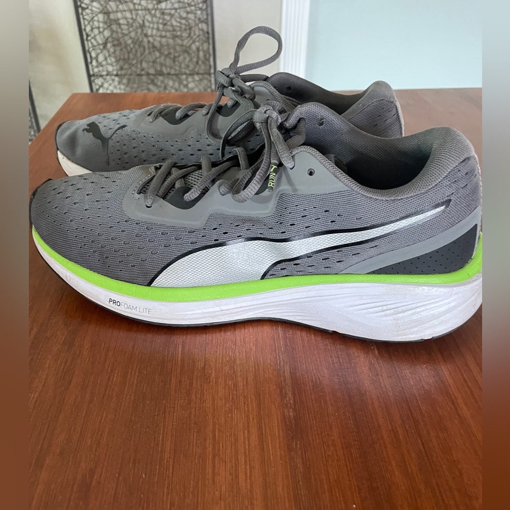 Puma Aviator ProFoam Men’s Running Shoes 9.5 Gray Green White - Picture 5 of 9